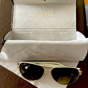 Gucci white sunglasses